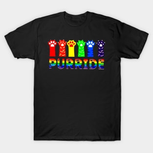 Purride Funny Cat Lovers LGBT Pride Awareness T-Shirt